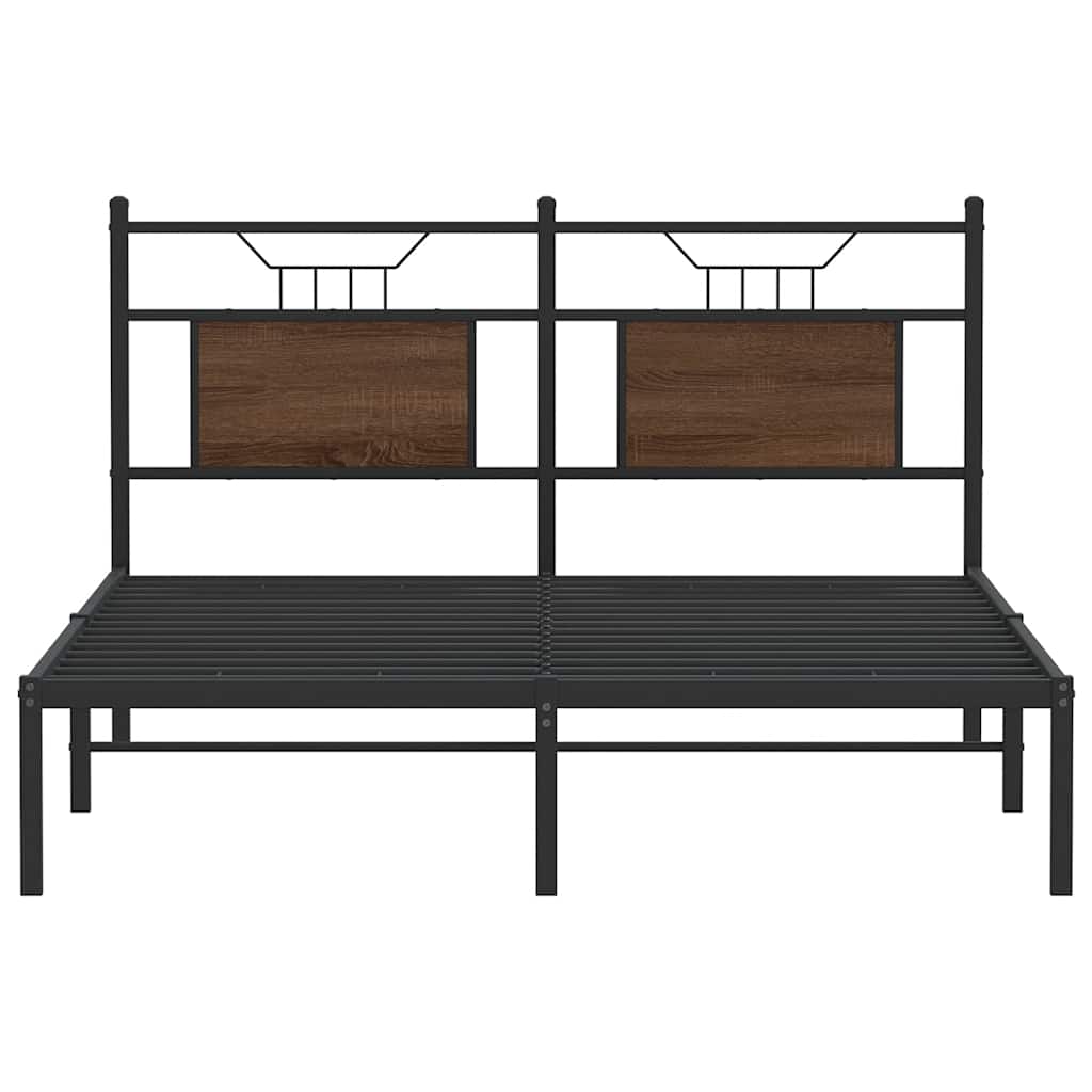 Cadre de lit sans matelas chêne marron 140x200 cm - XIOS