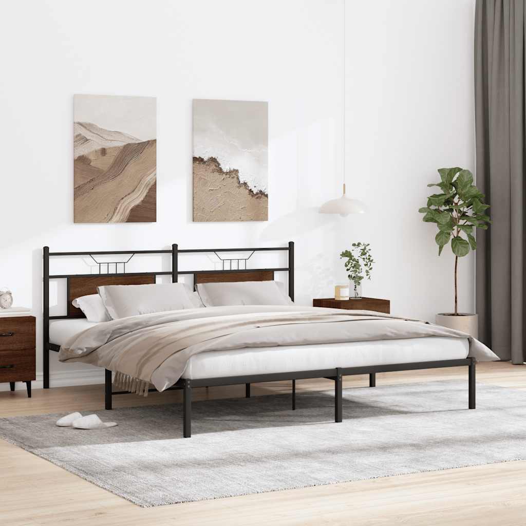 Cadre de lit sans matelas chêne marron 160x200 cm - XIOS