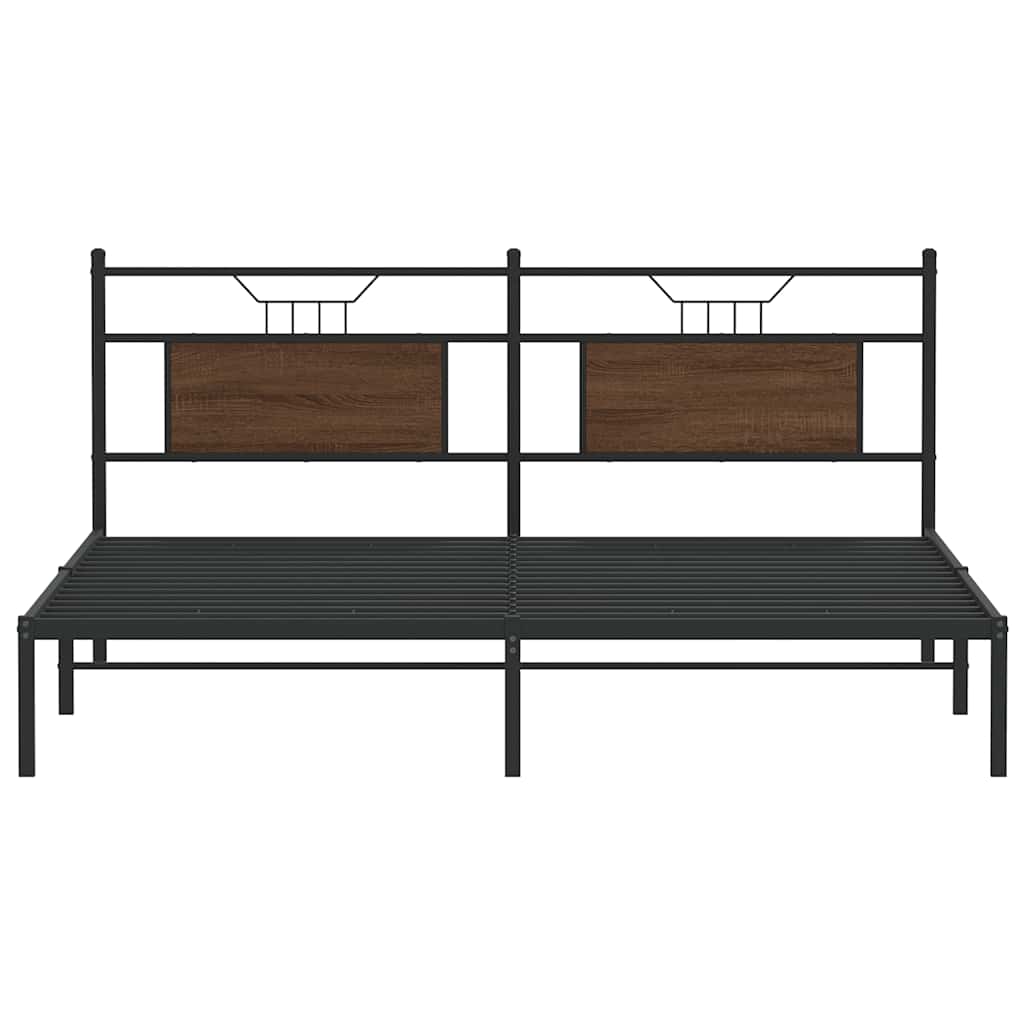 Cadre de lit sans matelas chêne marron 160x200 cm - XIOS