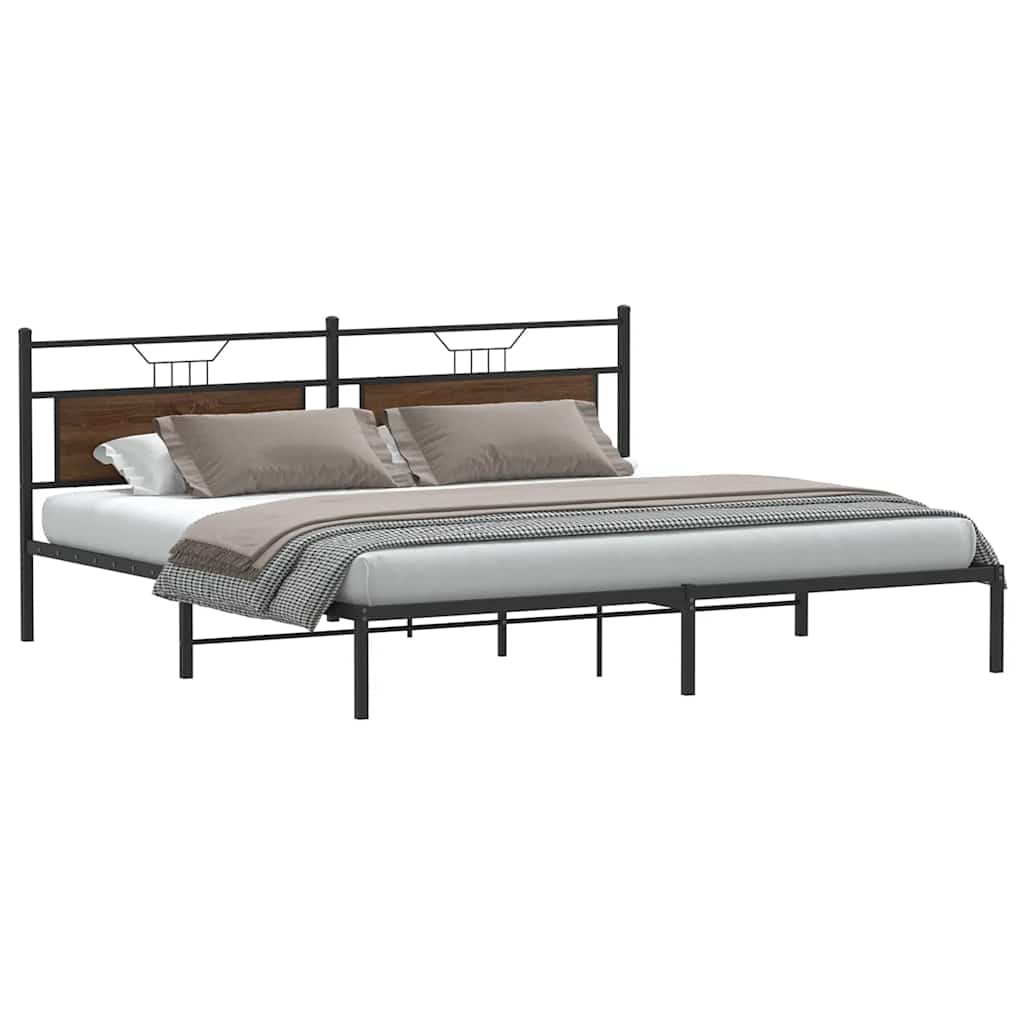 Cadre de lit sans matelas chêne marron 200x200 cm - XIOS