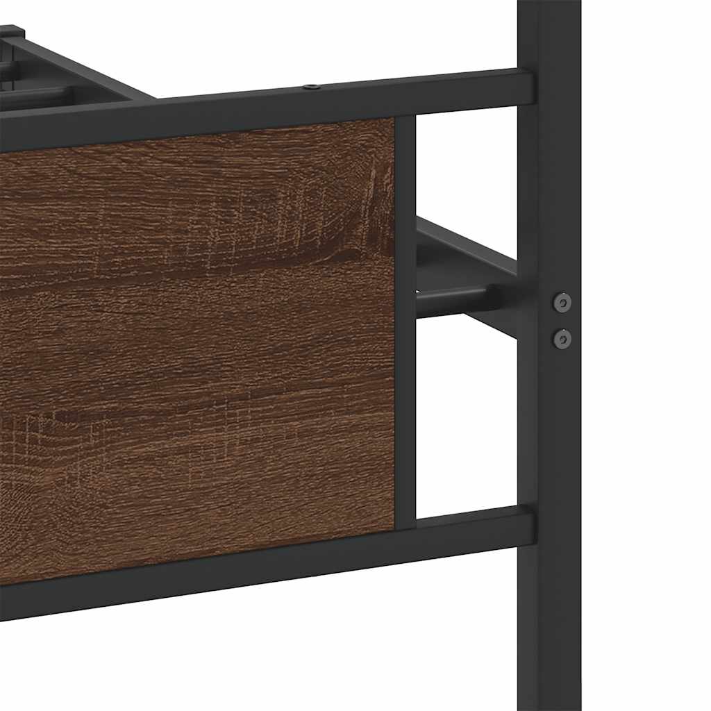 Cadre de lit sans matelas chêne marron 100x190 cm - XIOS