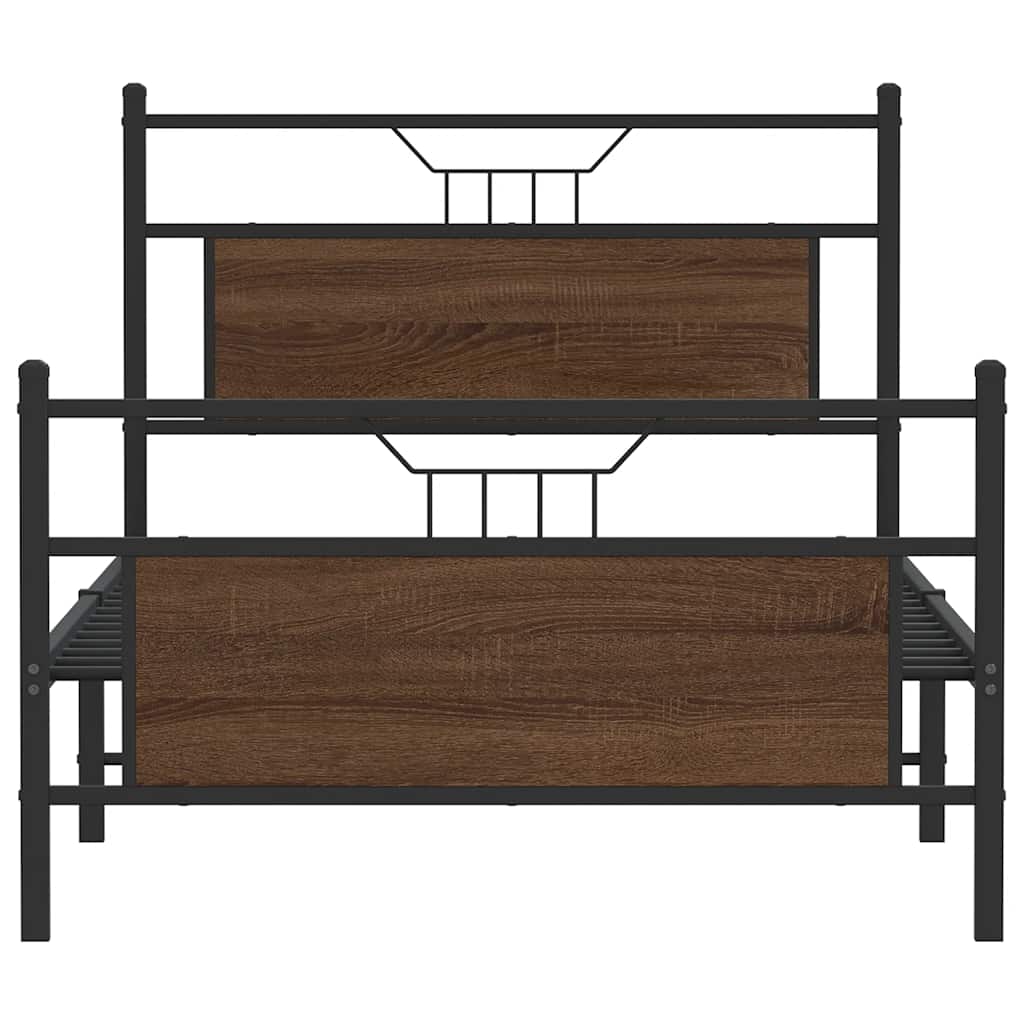 Cadre de lit sans matelas chêne marron 100x200 cm - XIOS
