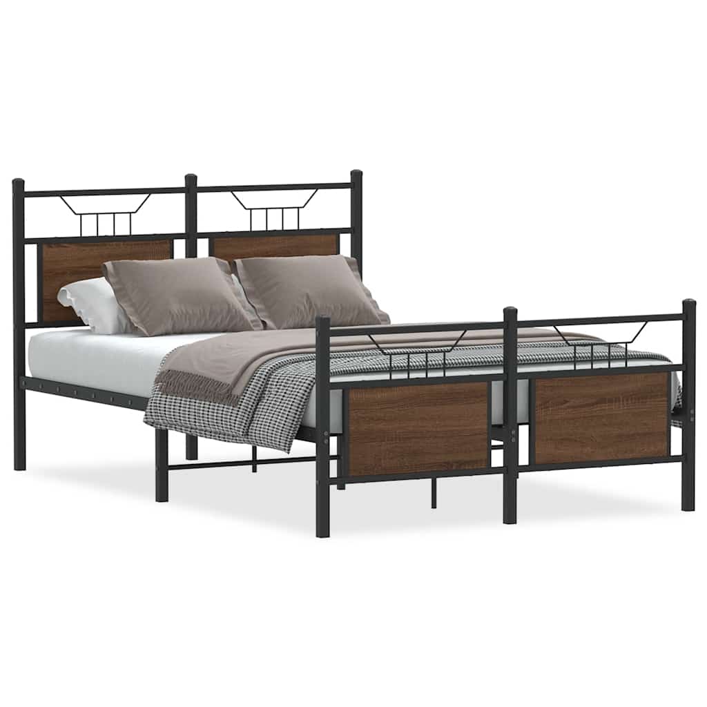 Cadre de lit sans matelas chêne marron 120x200 cm - XIOS