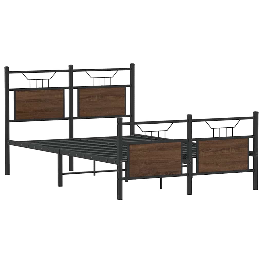 Cadre de lit sans matelas chêne marron 120x200 cm - XIOS