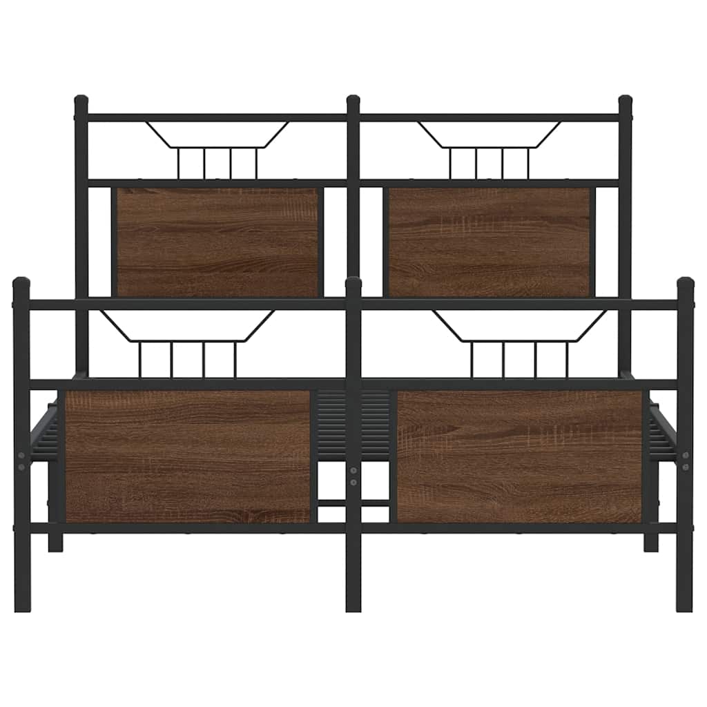 Cadre de lit sans matelas chêne marron 120x200 cm - XIOS