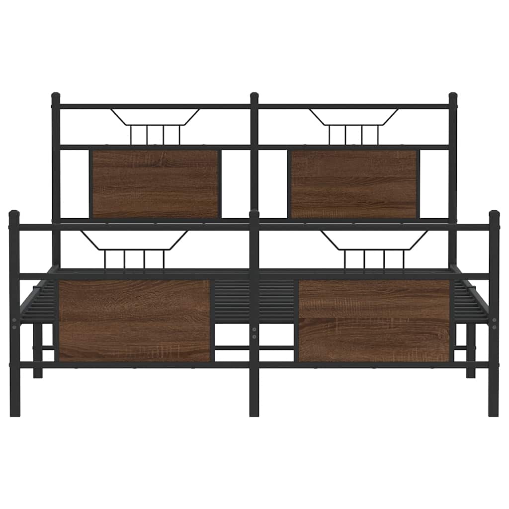 Cadre de lit sans matelas chêne marron 140x190 cm - XIOS