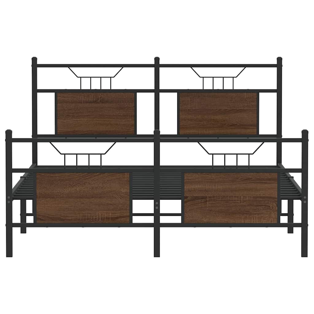 Cadre de lit sans matelas chêne marron 140x200 cm - XIOS
