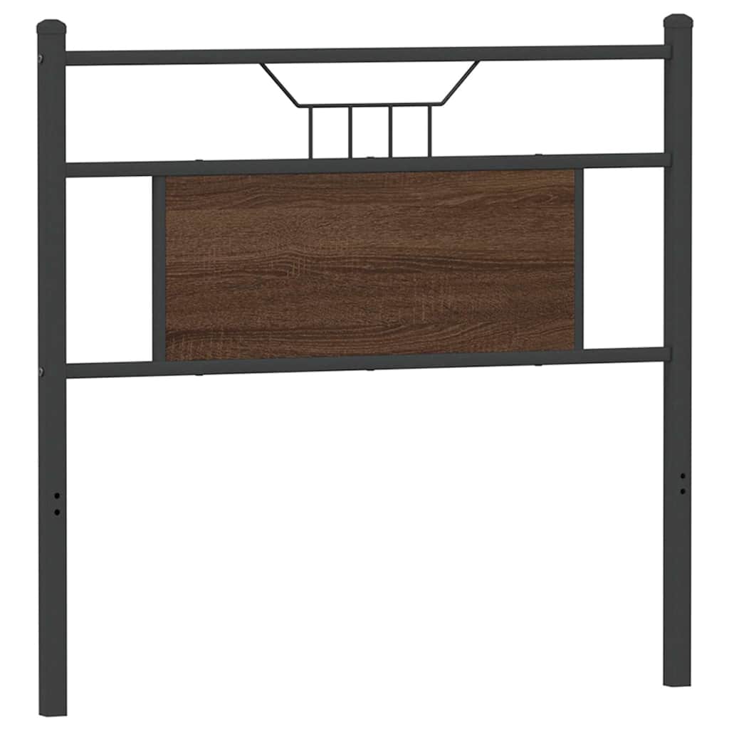 Tête de lit chêne marron 75 cm bois d'ingénierie et acier - XIOS