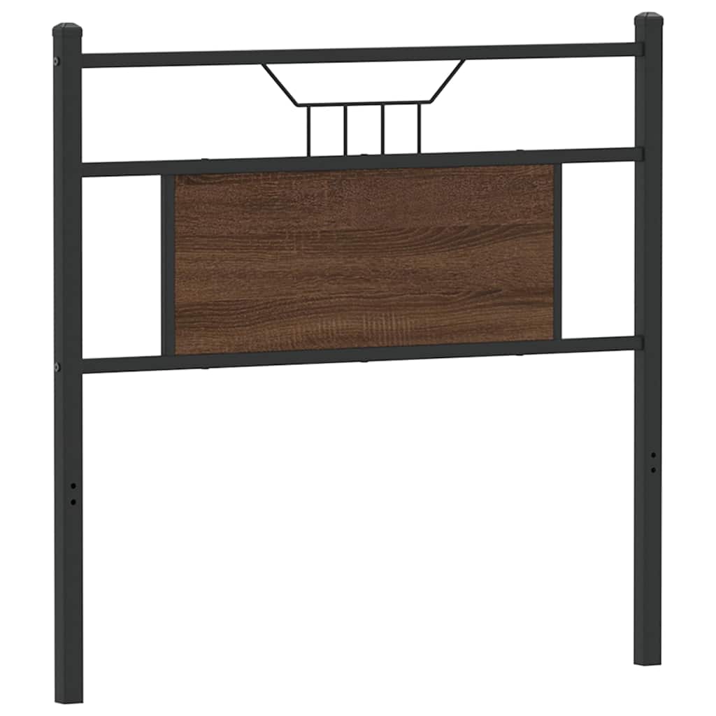 Tête de lit chêne marron 80 cm bois d'ingénierie et acier - XIOS