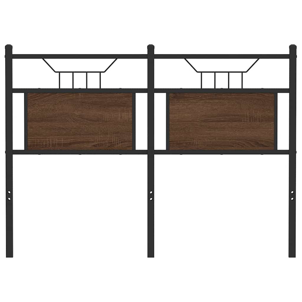 Tête de lit chêne marron 120 cm bois d'ingénierie et acier - XIOS