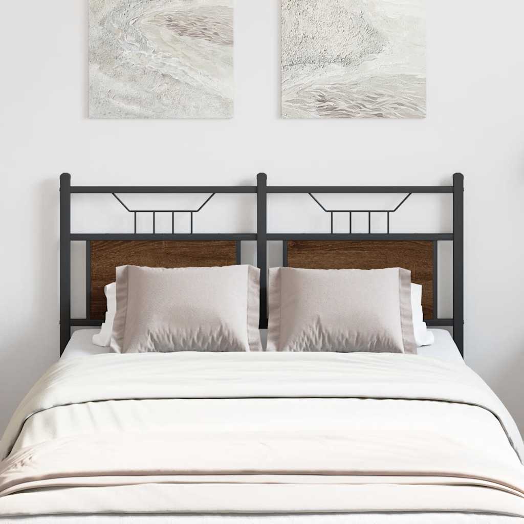 Tête de lit chêne marron 120 cm bois d'ingénierie et acier - XIOS