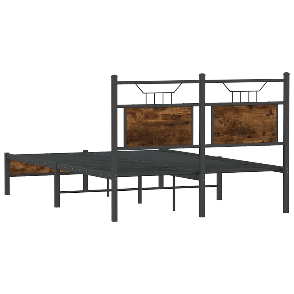 Cadre de lit sans matelas chêne fumé 120x190 cm bois ingénierie - XIOS