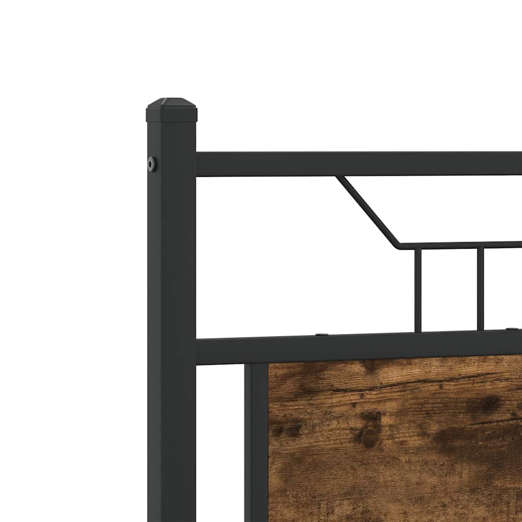 Cadre de lit sans matelas chêne fumé 120x190 cm bois ingénierie - XIOS