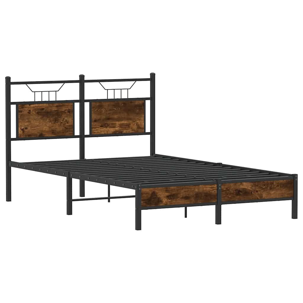 Cadre de lit sans matelas chêne fumé 120x200 cm bois ingénierie - XIOS