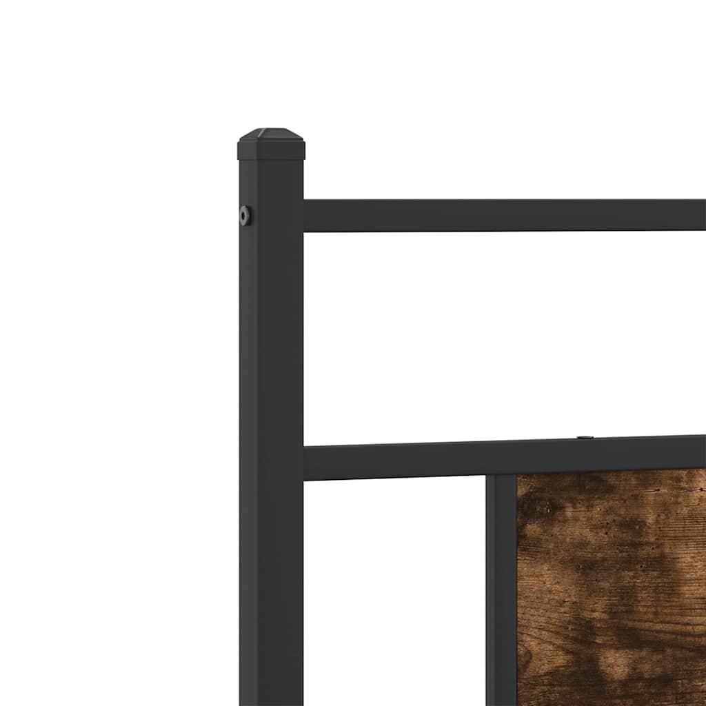 Cadre de lit sans matelas chêne fumé 90x200cm bois d'ingénierie - XIOS