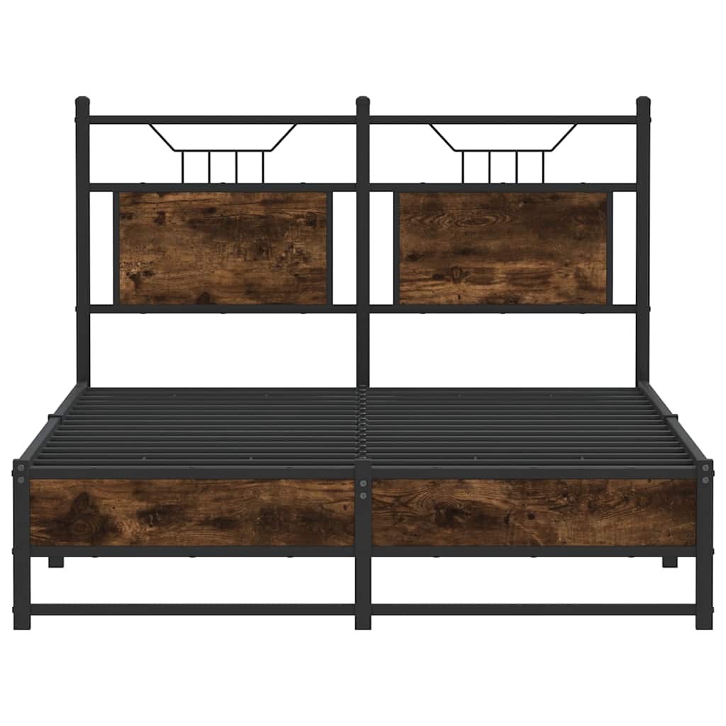 Cadre de lit sans matelas chêne fumé 120x190 cm bois ingénierie - XIOS