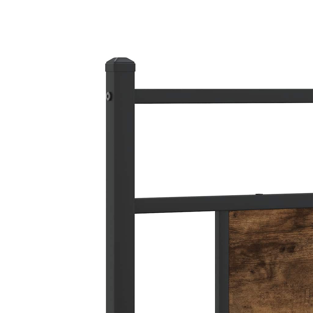 Cadre de lit sans matelas chêne fumé 75x190cm bois d'ingénierie - XIOS