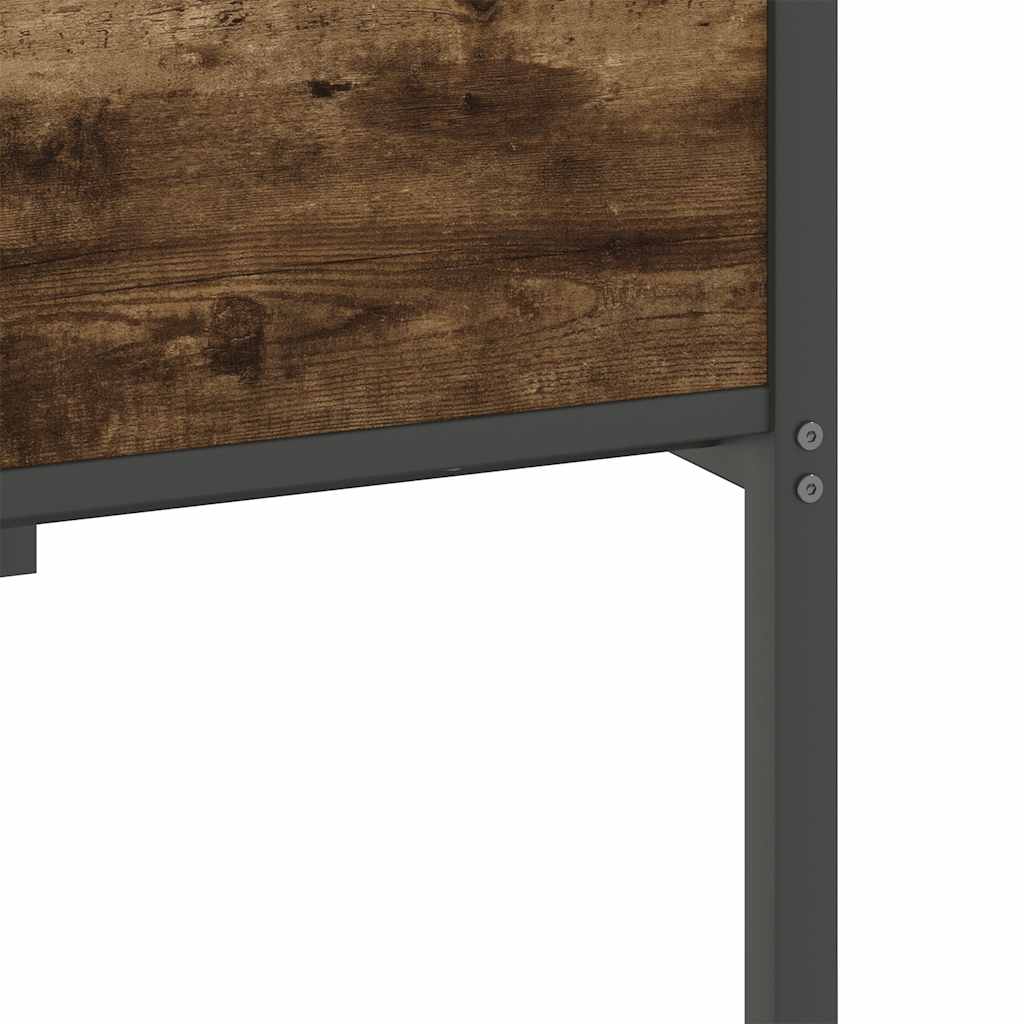 Cadre de lit sans matelas chêne fumé 100x190 cm bois ingénierie - XIOS