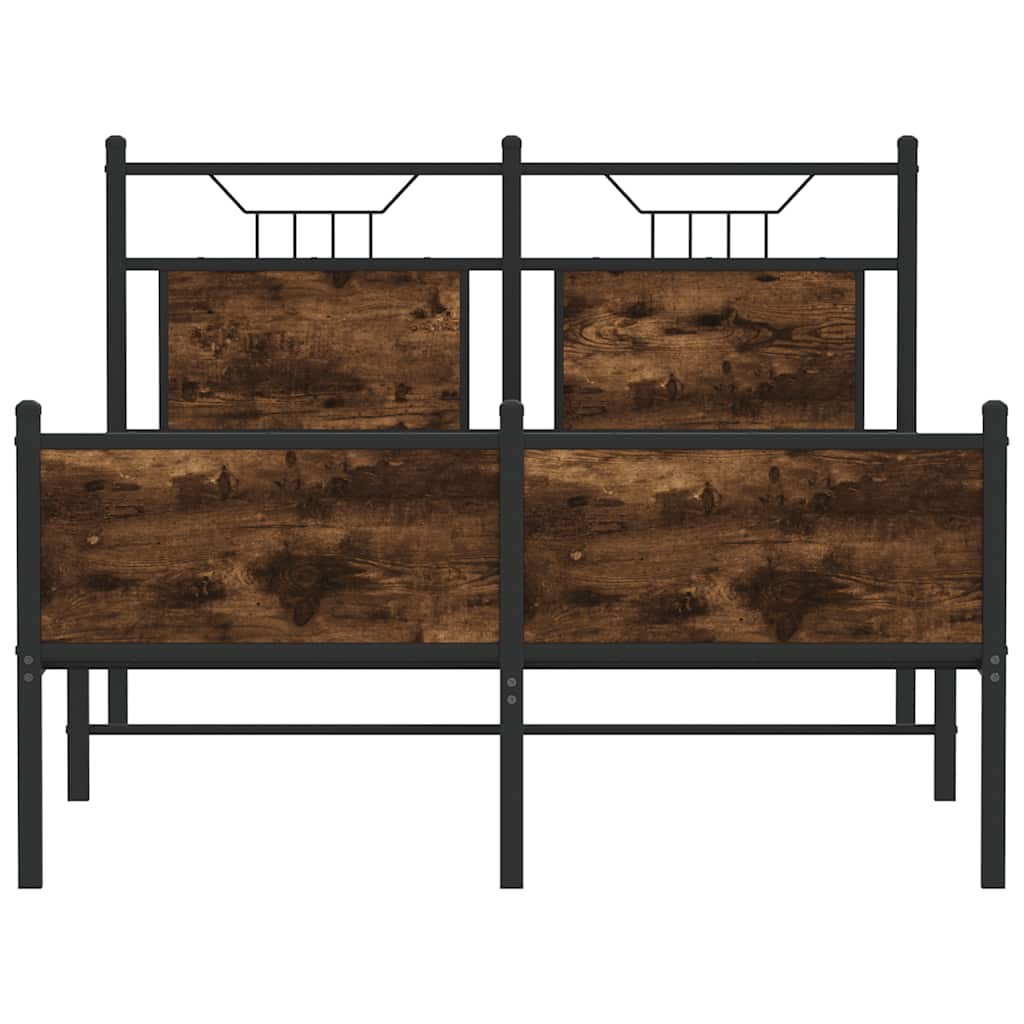Cadre de lit sans matelas chêne fumé 120x200 cm bois ingénierie - XIOS