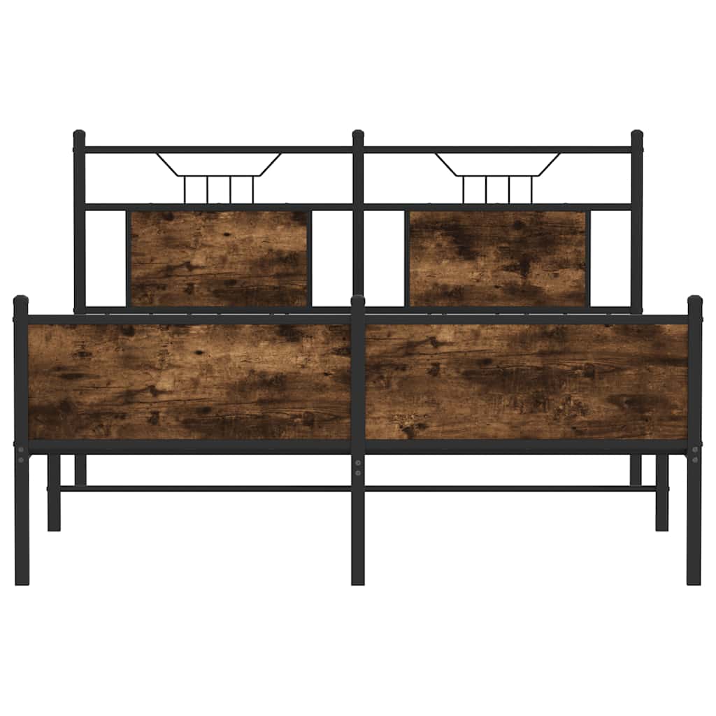 Cadre de lit sans matelas chêne fumé 140x200 cm bois ingénierie - XIOS