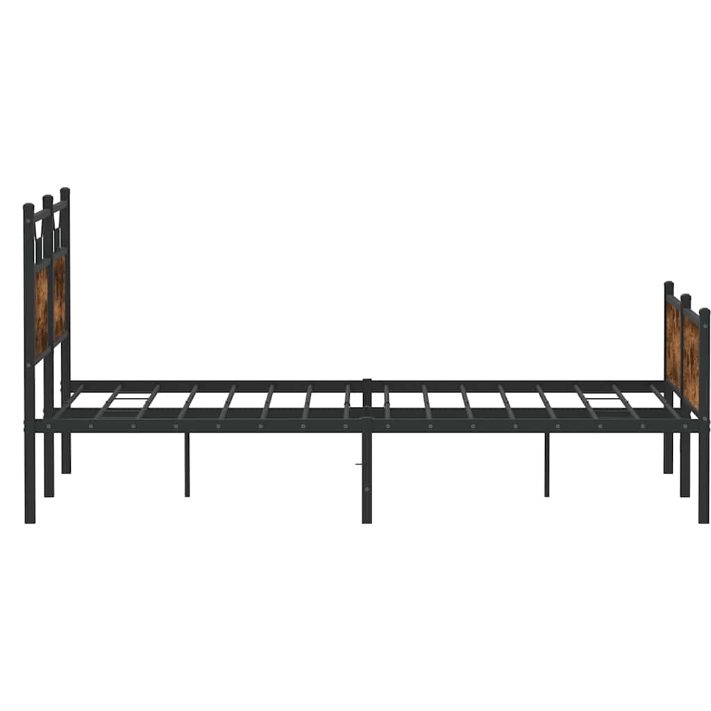 Cadre de lit sans matelas chêne fumé 140x200 cm bois ingénierie - XIOS