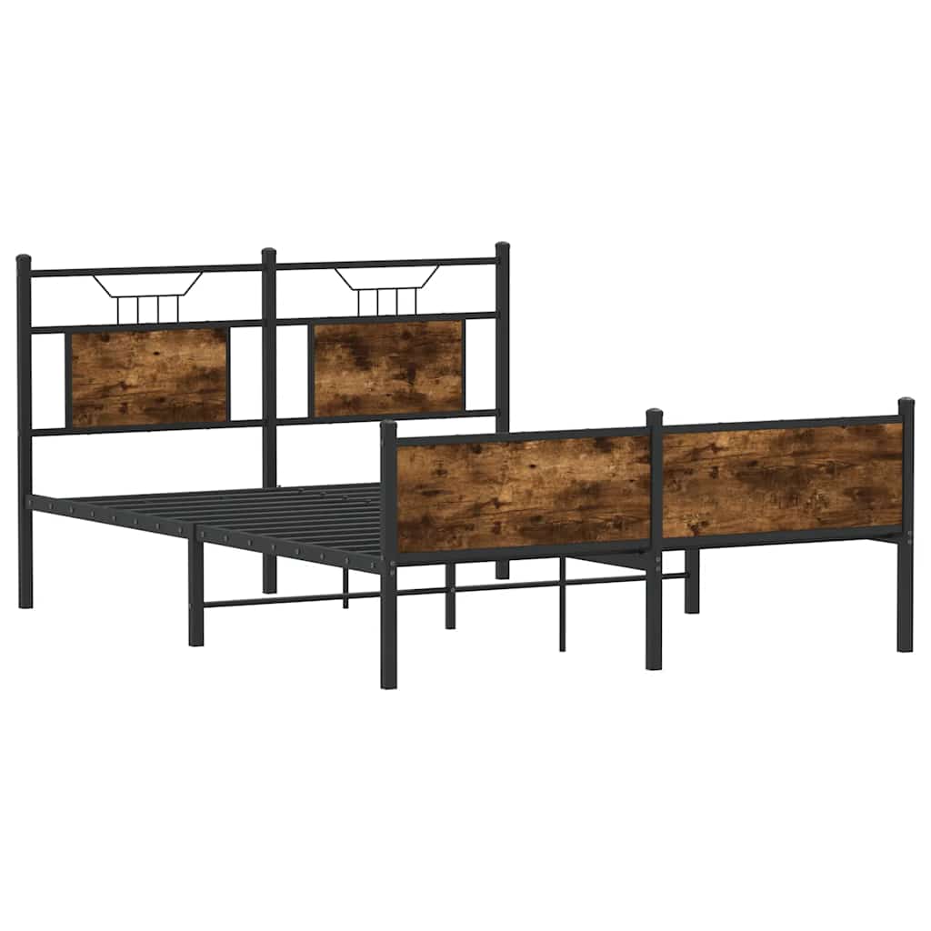 Cadre de lit sans matelas chêne fumé 150x200 cm bois ingénierie - XIOS