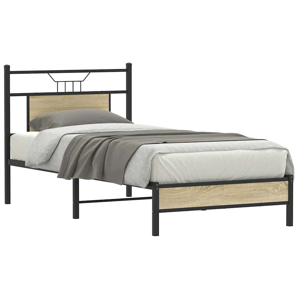 Cadre de lit sans matelas chêne sonoma 75x190 cm - XIOS