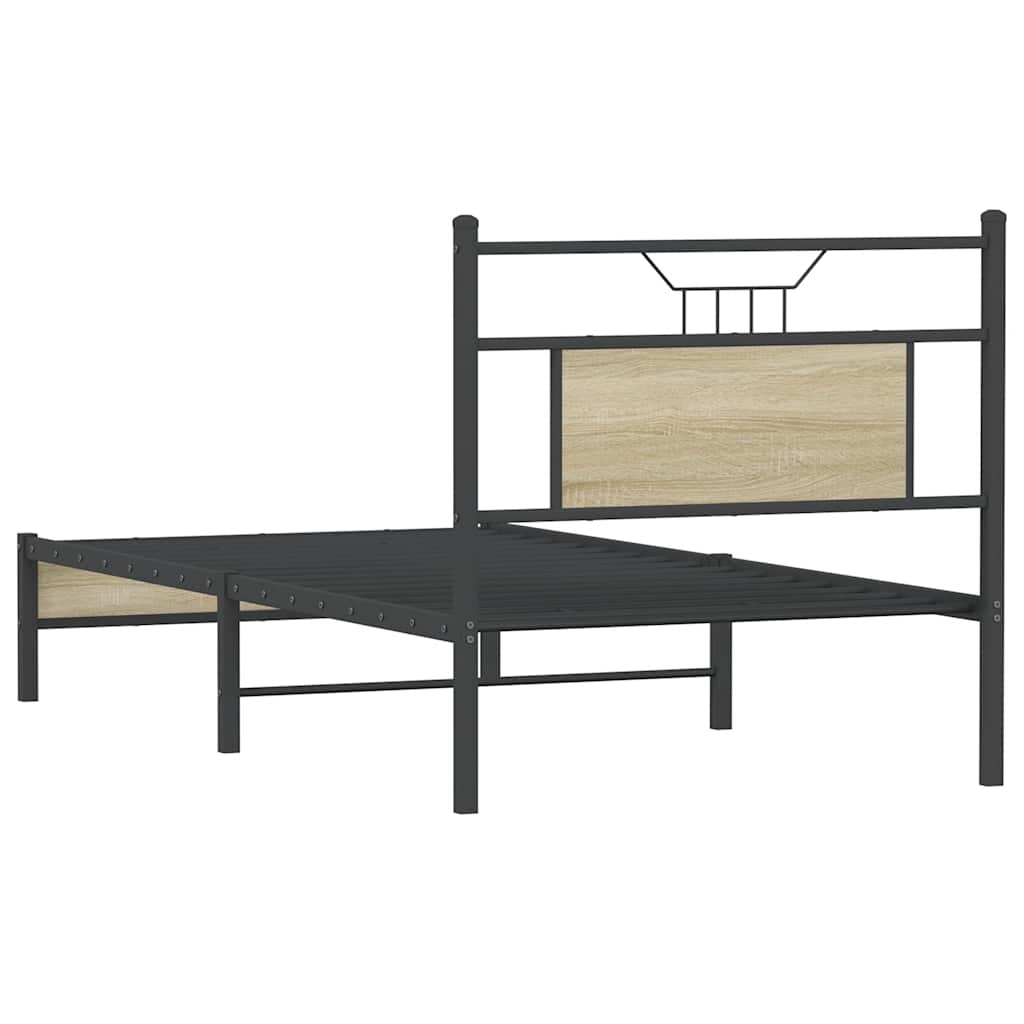 Cadre de lit sans matelas chêne sonoma 75x190 cm - XIOS
