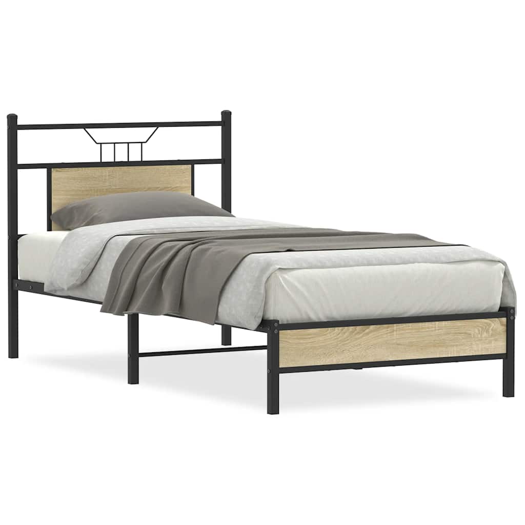 Cadre de lit sans matelas chêne sonoma 90x190 cm - XIOS