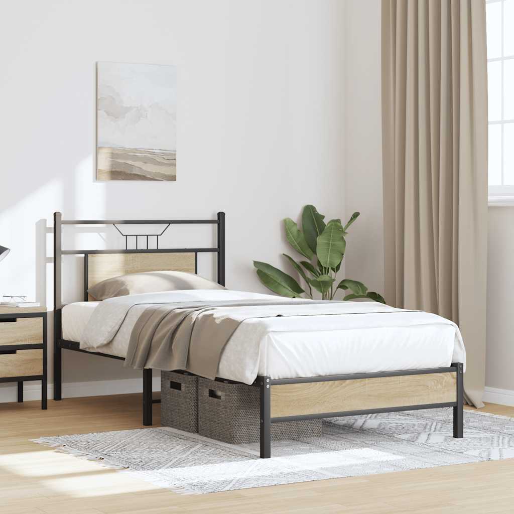 Cadre de lit sans matelas chêne sonoma 90x200 cm - XIOS