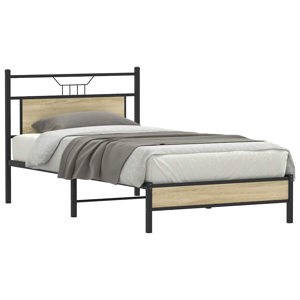 Cadre de lit sans matelas chêne sonoma 100x190 cm - XIOS
