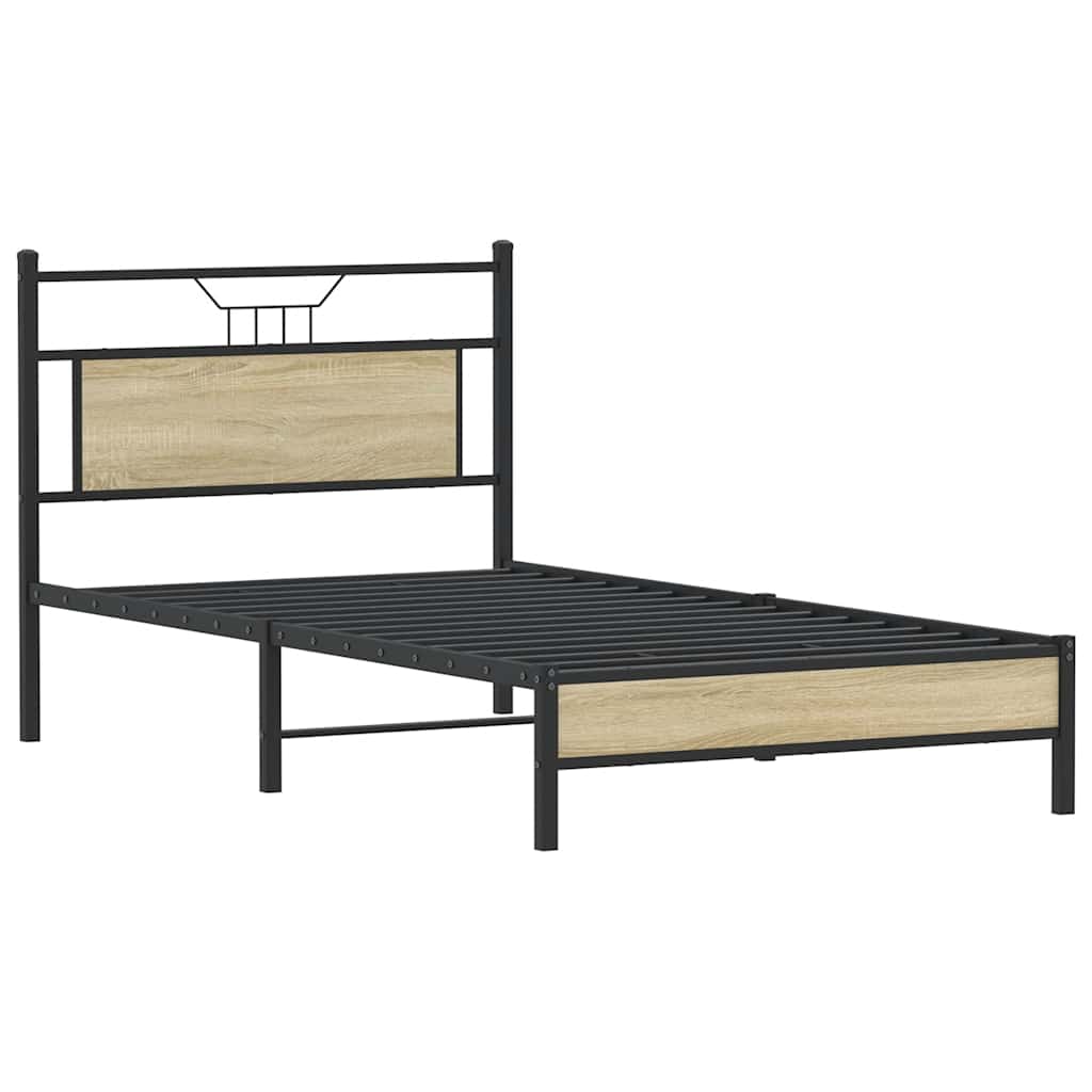 Cadre de lit sans matelas chêne sonoma 100x190 cm - XIOS