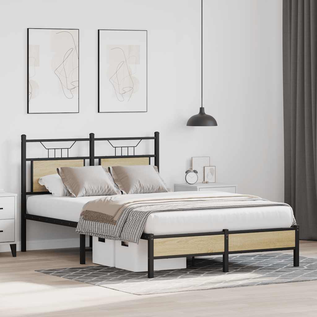 Cadre de lit sans matelas chêne sonoma 120x190 cm - XIOS