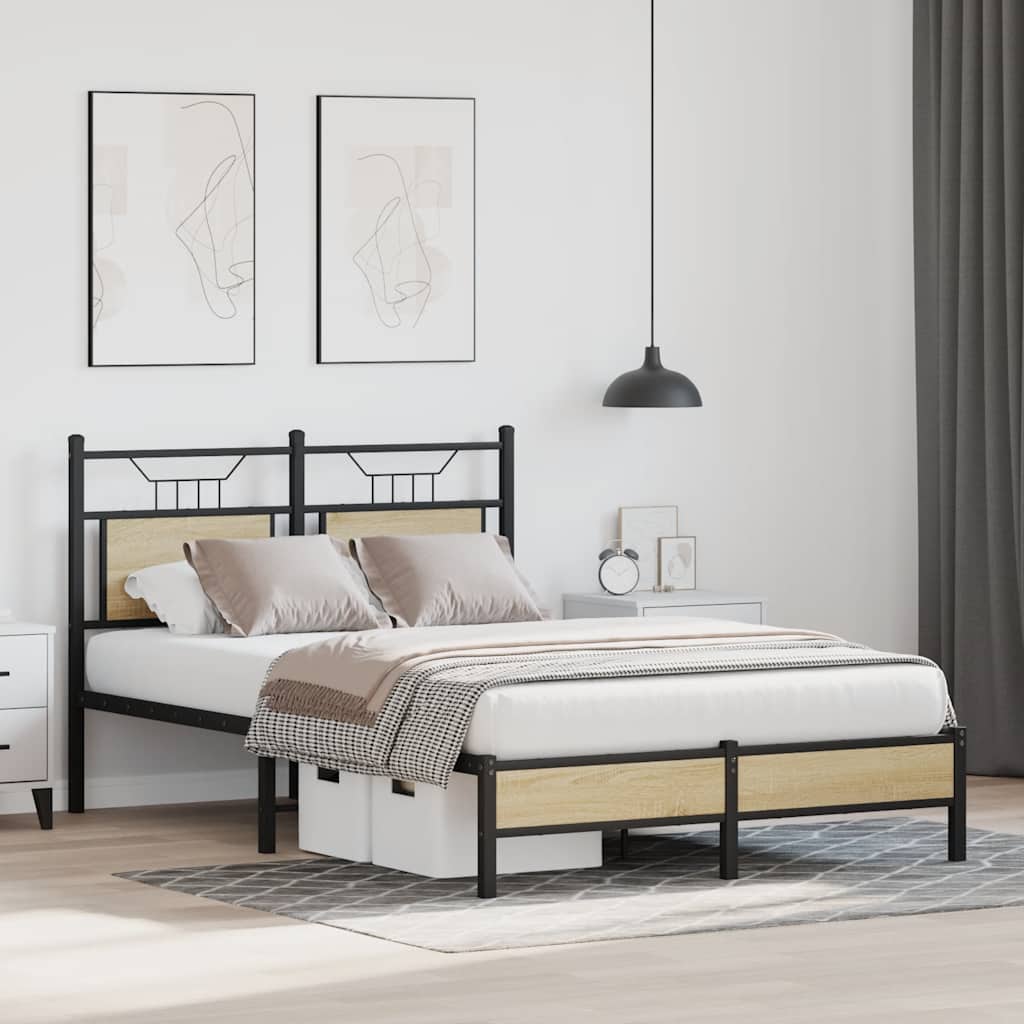 Cadre de lit sans matelas chêne sonoma 120x200 cm - XIOS