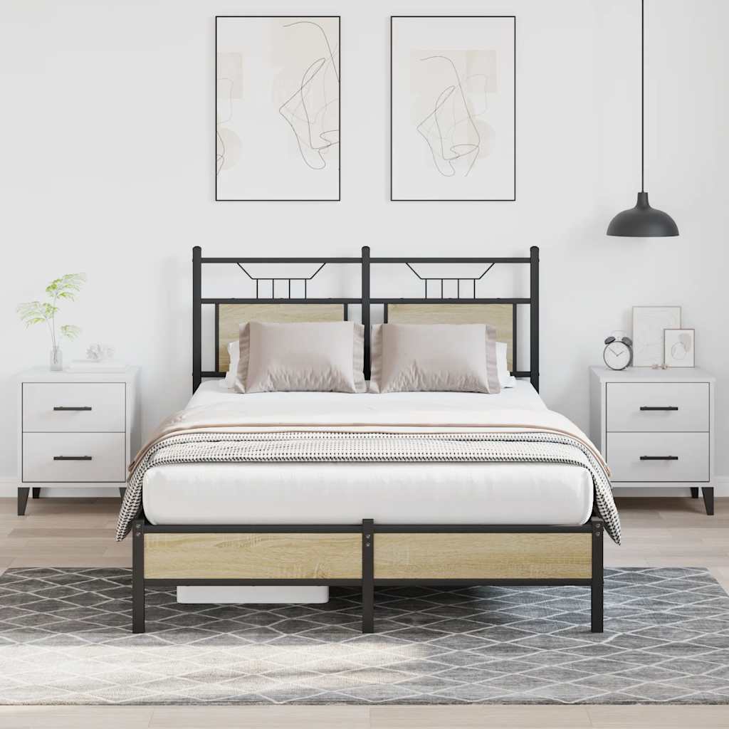 Cadre de lit sans matelas chêne sonoma 120x200 cm - XIOS
