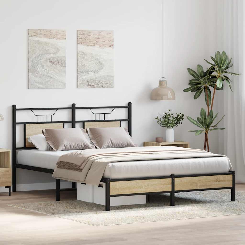 Cadre de lit sans matelas chêne sonoma 137x190 cm - XIOS