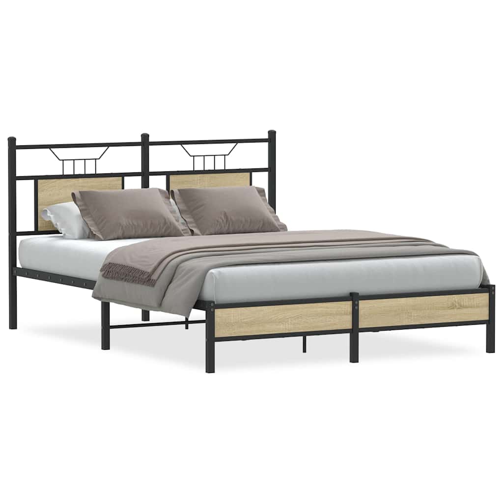 Cadre de lit sans matelas chêne sonoma 140x190 cm - XIOS