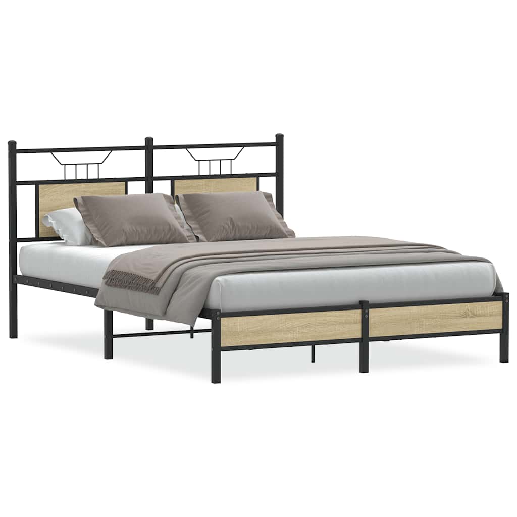Cadre de lit sans matelas chêne sonoma 150x200 cm - XIOS
