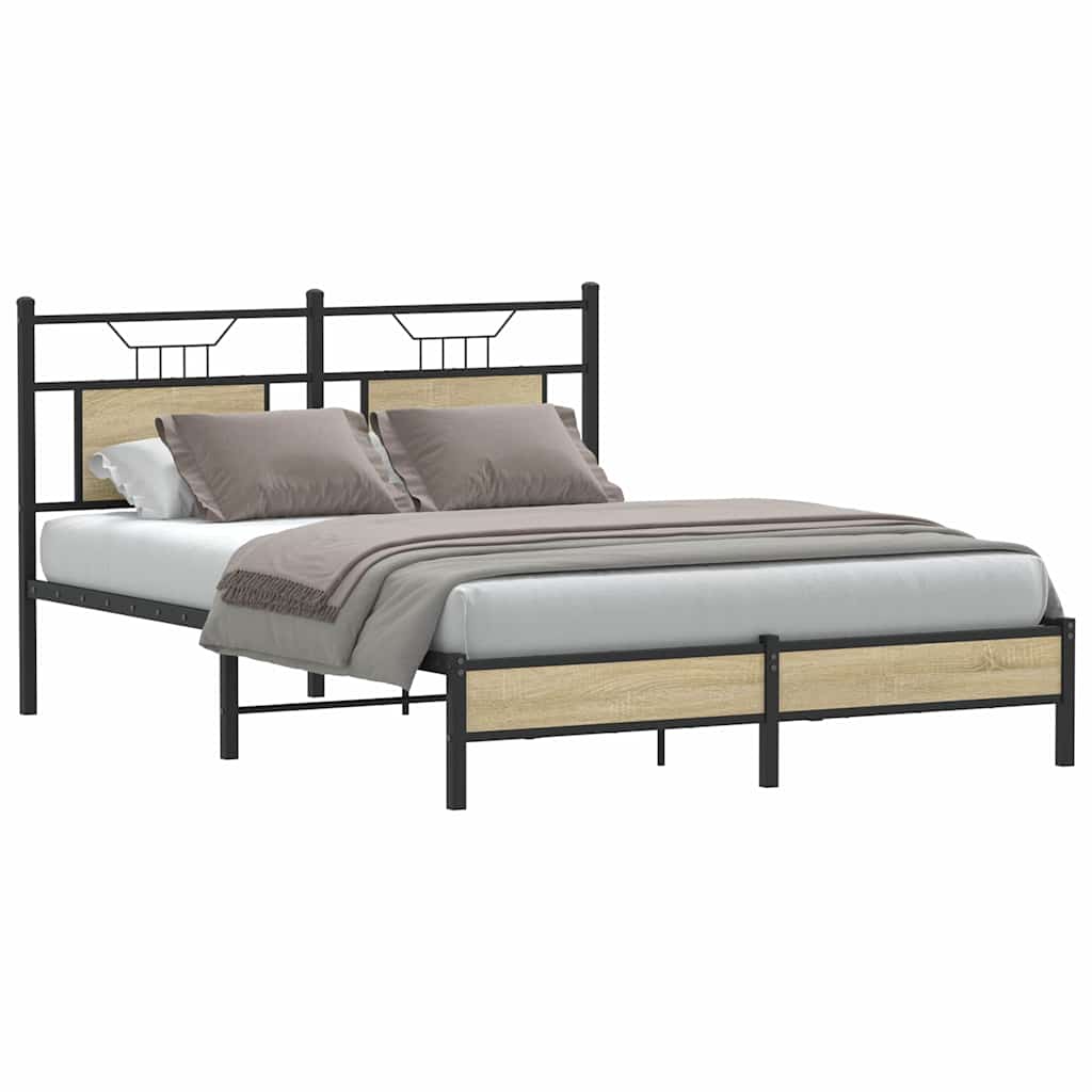 Cadre de lit sans matelas chêne sonoma 150x200 cm - XIOS