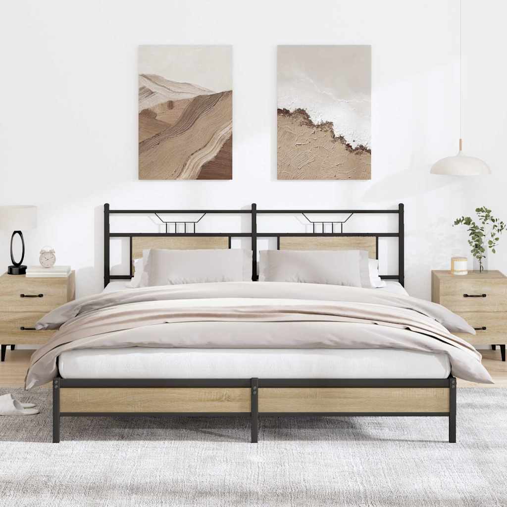 Cadre de lit sans matelas chêne sonoma 183x203 cm - XIOS
