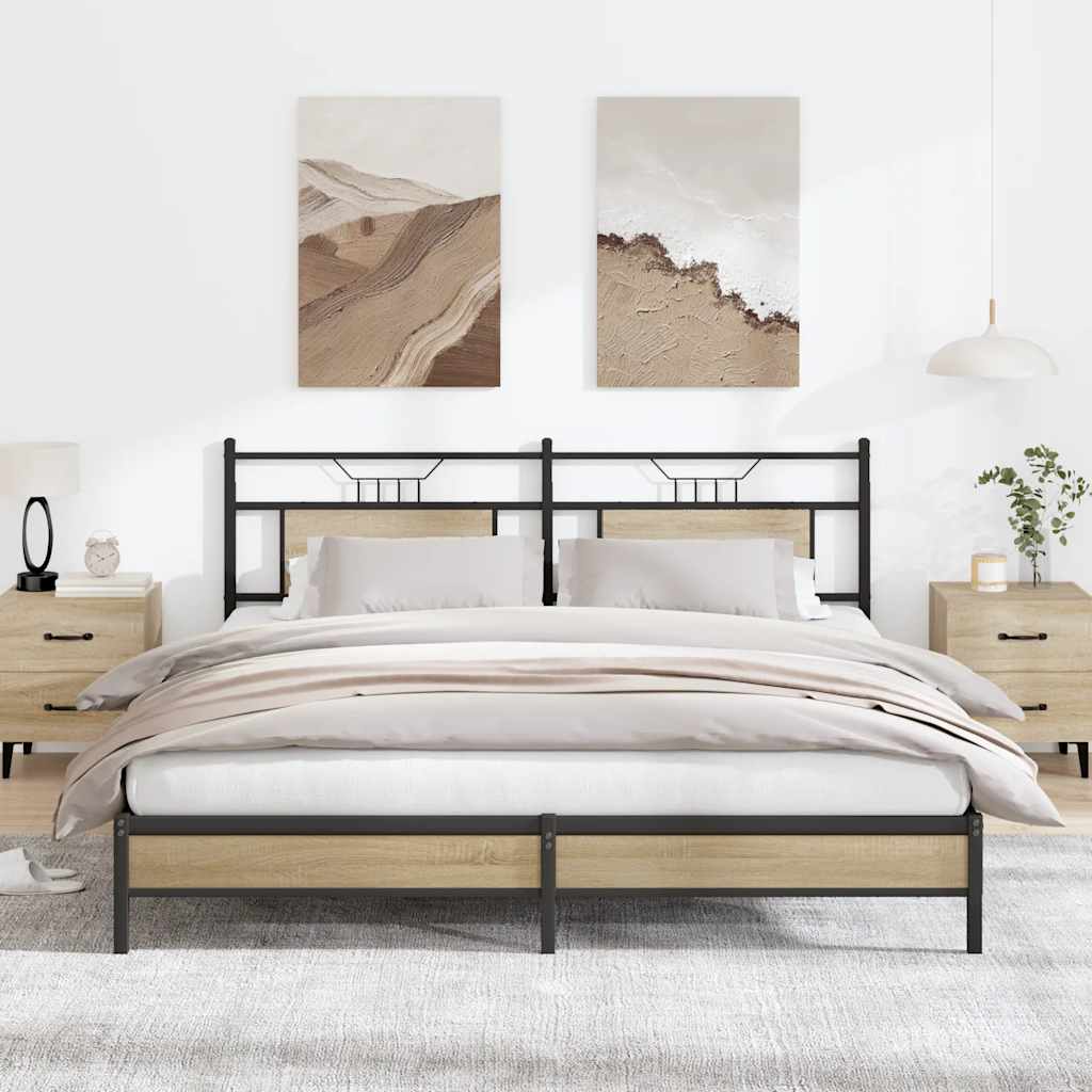 Cadre de lit sans matelas chêne marron 183x213 cm - XIOS