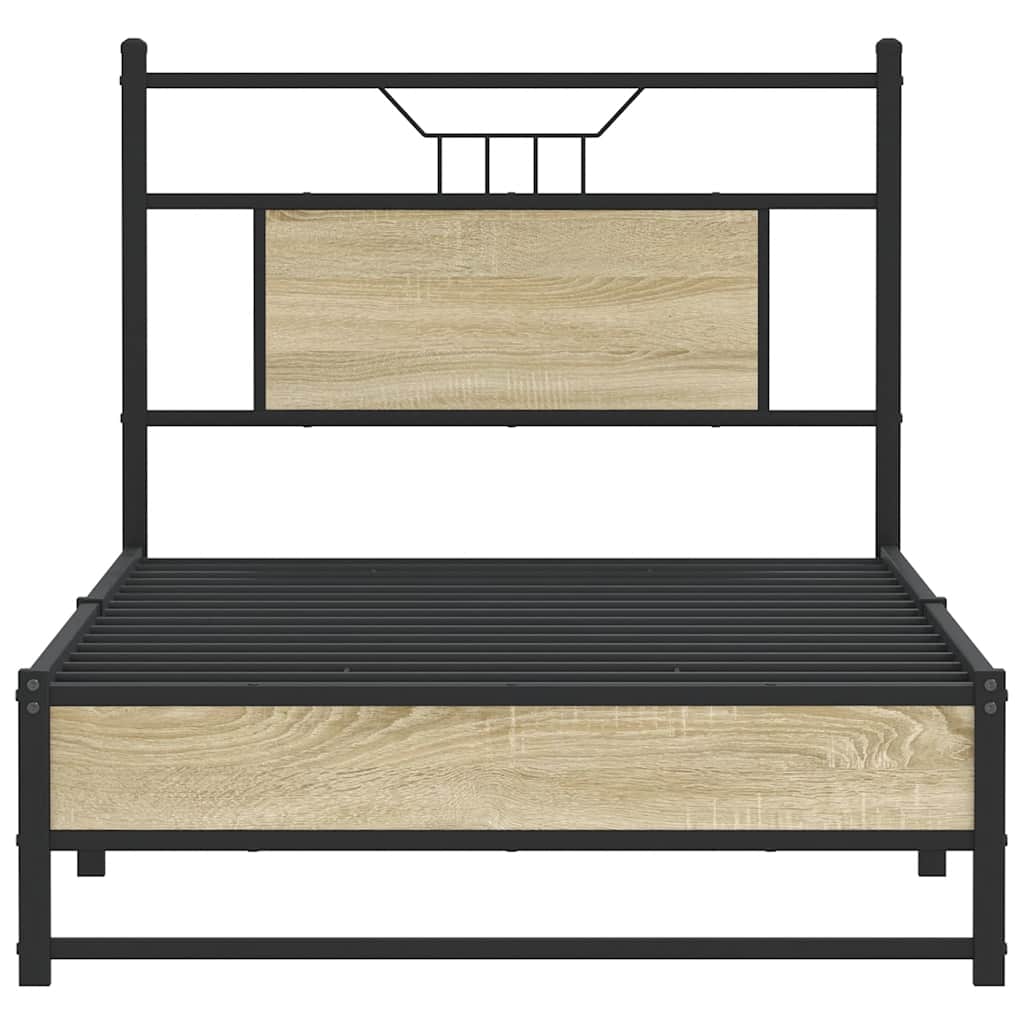 Cadre de lit sans matelas chêne sonoma 75x190 cm - XIOS