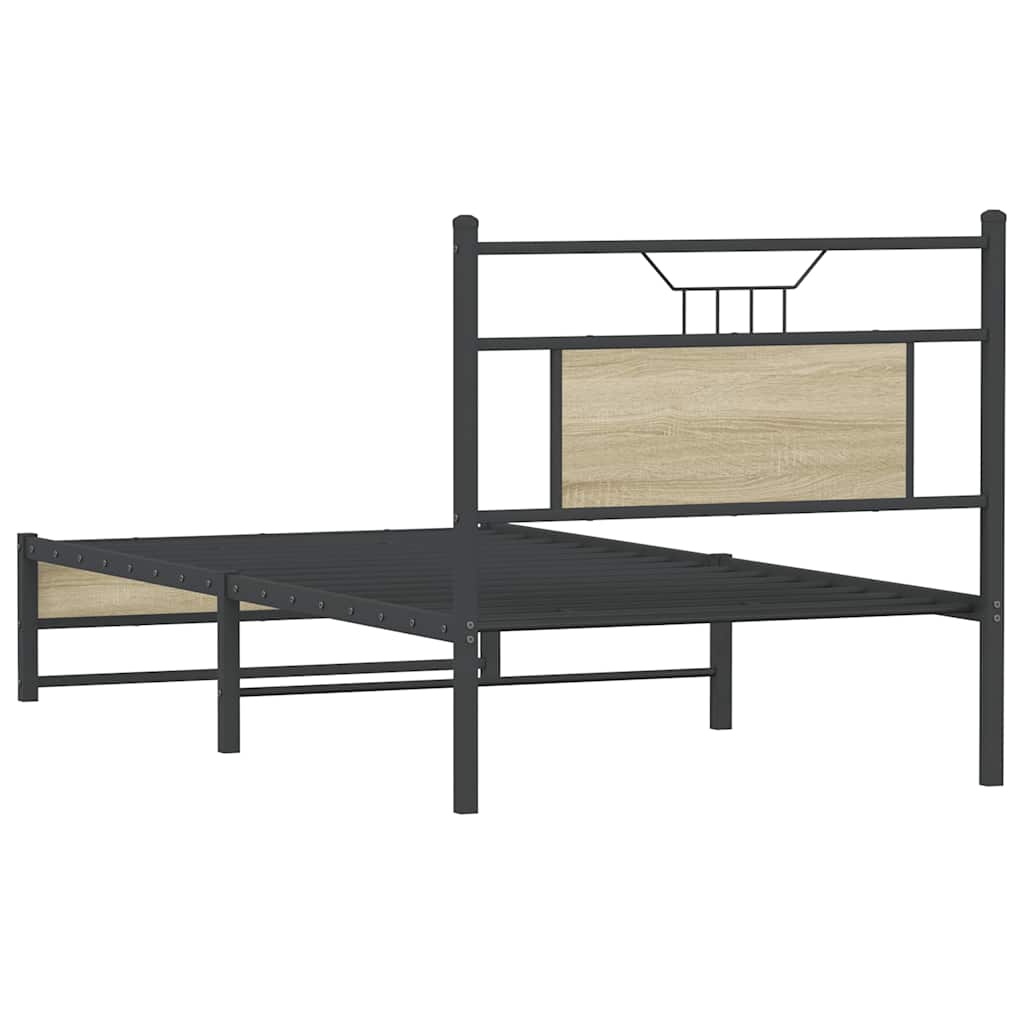 Cadre de lit sans matelas chêne sonoma 75x190 cm - XIOS
