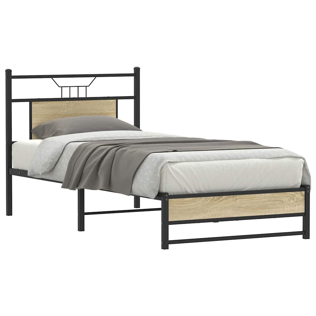 Cadre de lit sans matelas chêne sonoma 90x190 cm - XIOS