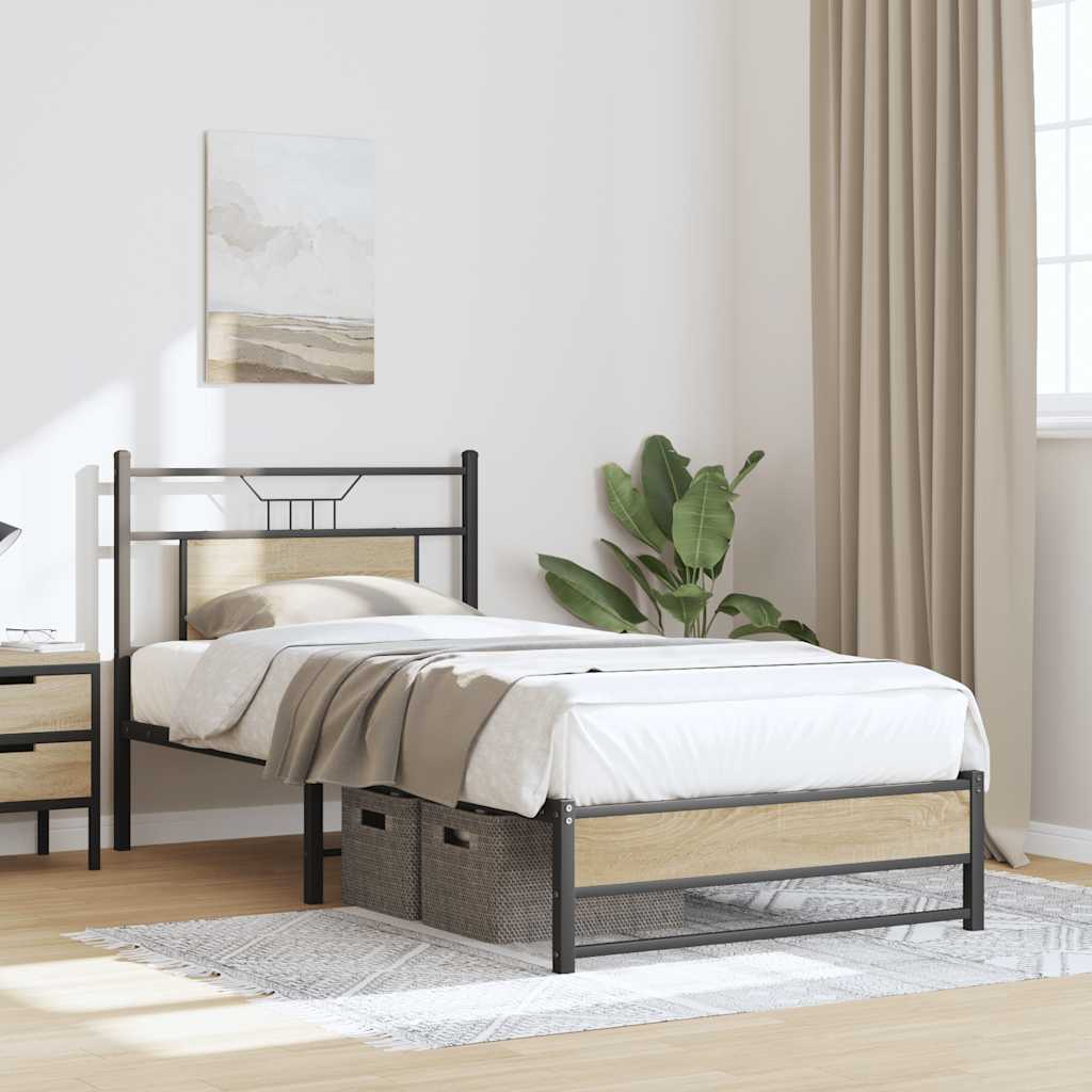 Cadre de lit sans matelas chêne sonoma 90x190 cm - XIOS