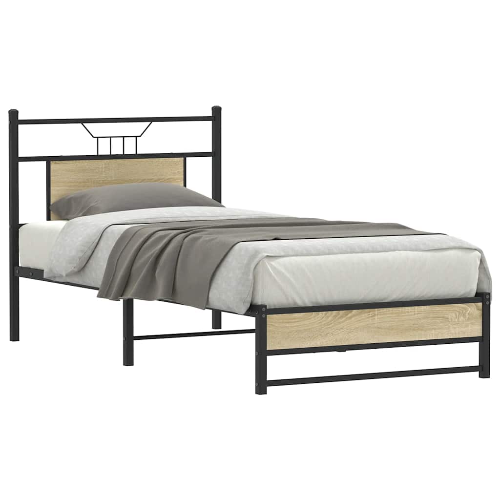 Cadre de lit sans matelas chêne sonoma 90x200 cm - XIOS