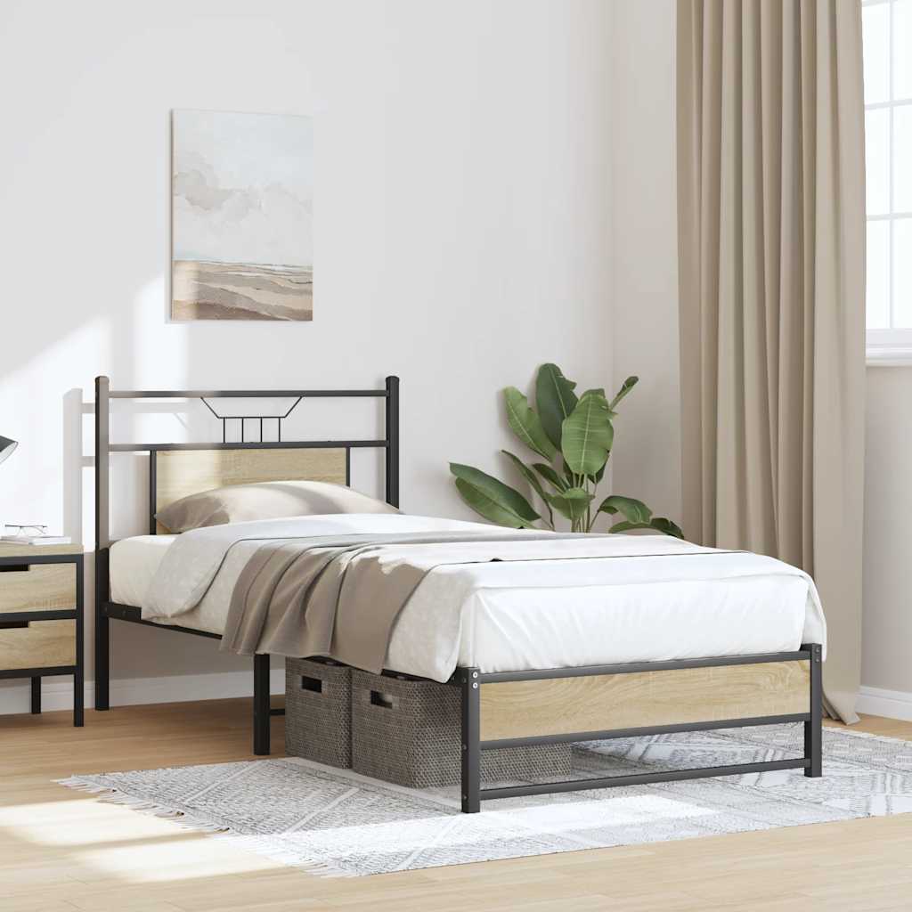 Cadre de lit sans matelas chêne sonoma 90x200 cm - XIOS