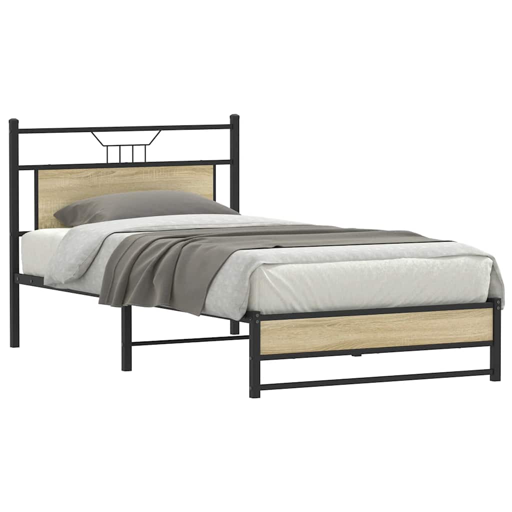 Cadre de lit sans matelas chêne sonoma 100x190 cm - XIOS