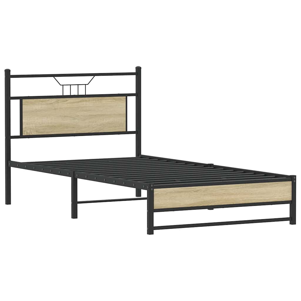 Cadre de lit sans matelas chêne sonoma 100x190 cm - XIOS