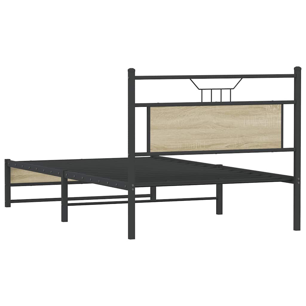 Cadre de lit sans matelas chêne sonoma 100x190 cm - XIOS